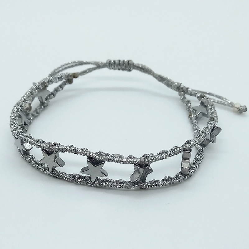 DIONI jewels kallirroi gr faux bijoux handmade χειροποίητο κόσμημα μακραμέ βραχιόλι χεριού αιματίτη