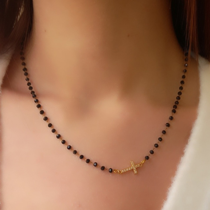 IAS jewels kallirroi gr faux bijoux γυναικεία χειροποίητα κοσμήματα κολιέ αλυσίδας ροζάριο σταυρό
