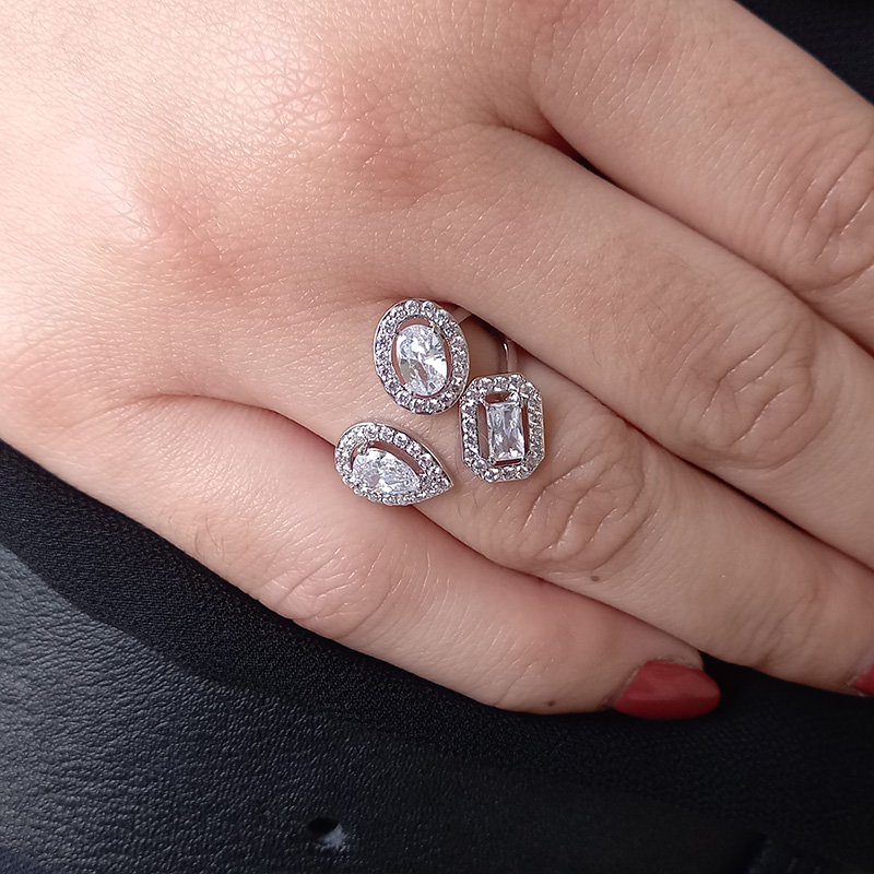 VATIS jewels kallirroi gr faux bijoux δαχτυλίδι ασημί με strass και κρύσταλλο