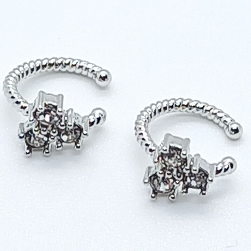 CHANTAL jewels kallirroi gr faux bijoux γυναικεία κοσμήματα Σκουλαρίκια επάργυρα earcuffsτριπλού strass
