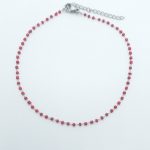 KEA jewels kallirroi gr faux bijoux γυναικεία χειροποίητα κοσμήματα αλυσίδα ποδιού ατσάλινη επάργυρη κόκκινη